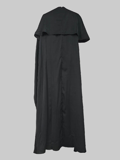 Robes longues amples asymétriques de couleur unie 