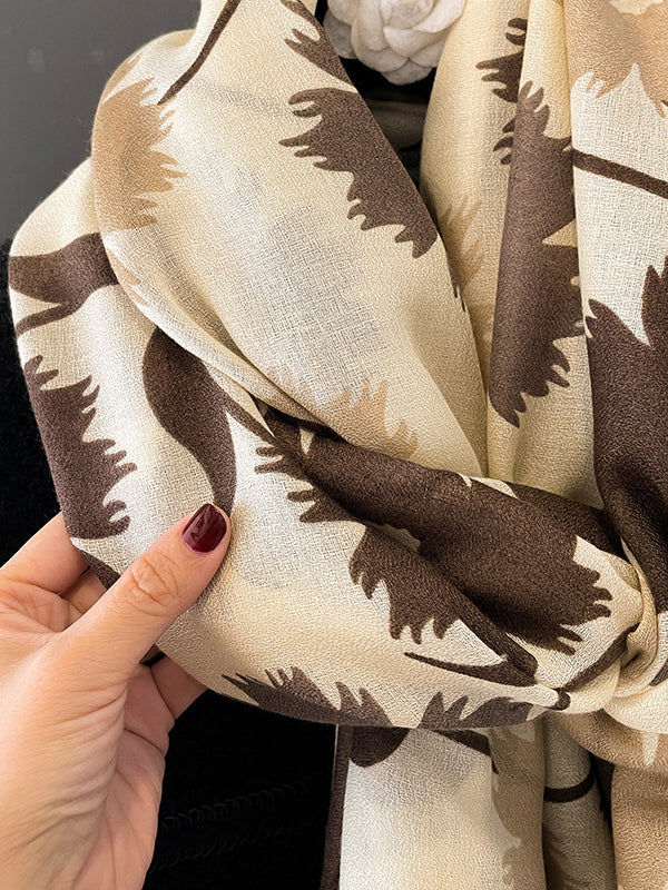 Vintage Floral Printed Shawl&Scarf