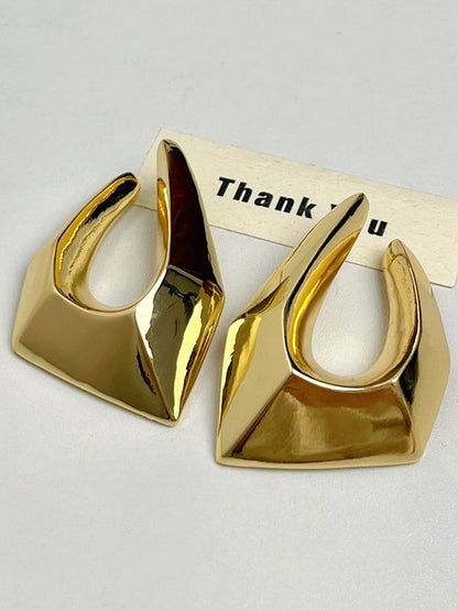 Boucles d'oreilles pendantes creuses géométriques Normcore 