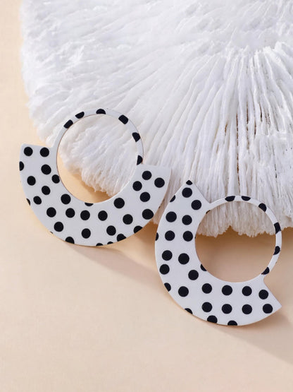 Polka-Dot Geometric Earrings Accessories
