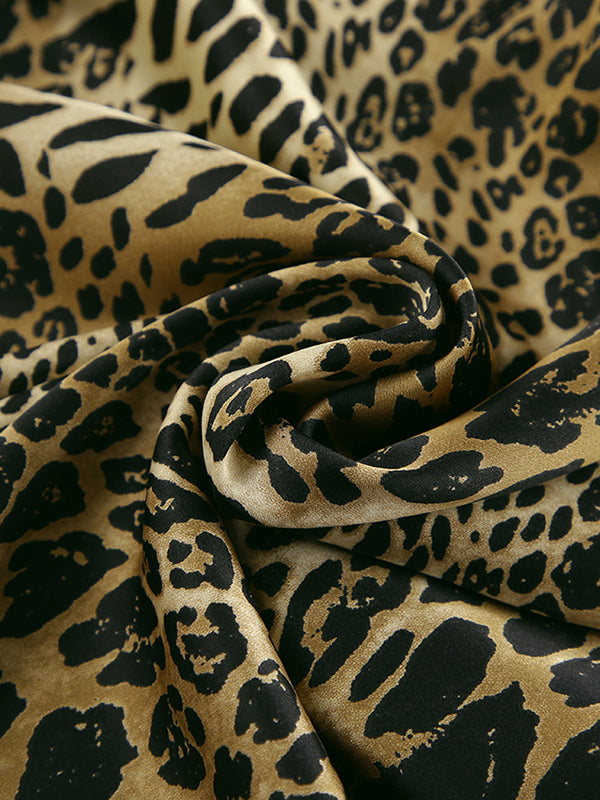 Jupes fendues taille haute style sirène léopard 