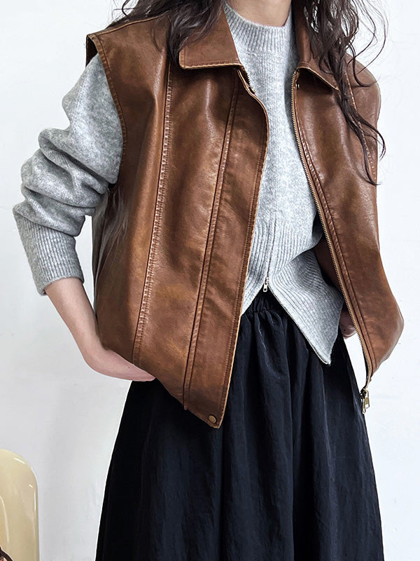 Lange Ärmel, locker, einfarbig, mit Reißverschluss, Stehkragen, Pullover, Oberteile 