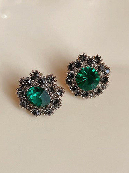 Geometric Rhine Stones Earrings Accessories