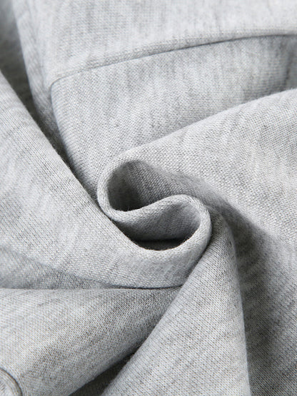 Flared Pants Loose Drawstring Pockets Solid Color Pants Trousers