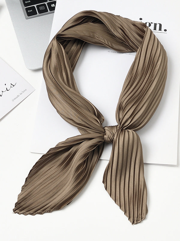 Pleated Solid Color Shawl&Scarf