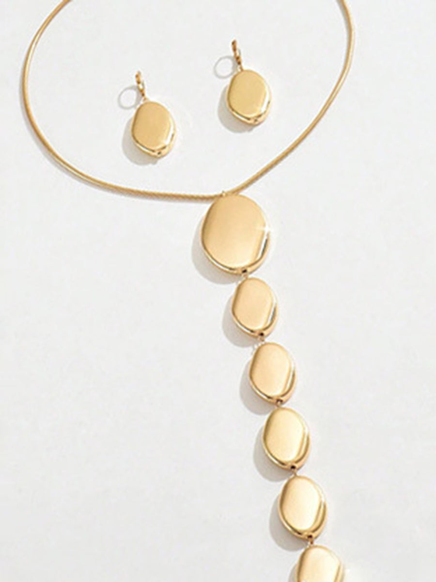 Geometric Two Pieces Set Necklaces Accessories Earrings Accessories