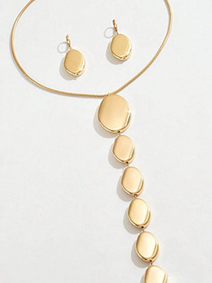 Geometric Two Pieces Set Necklaces Accessories Earrings Accessories
