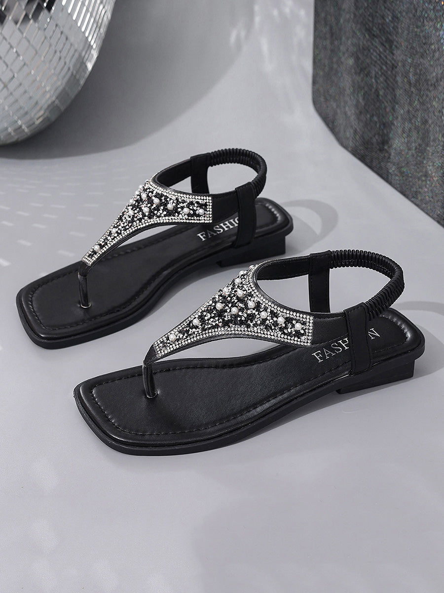 Rhinestone Flip-Flops Sandals