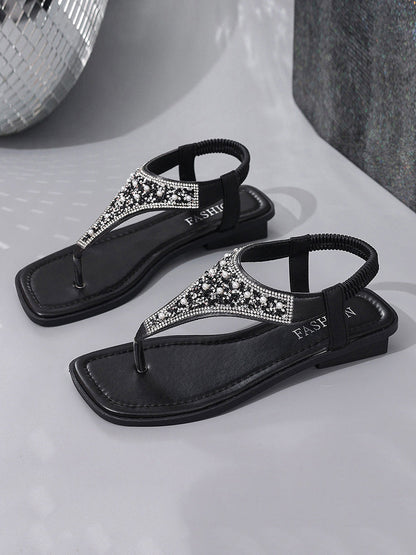 Rhinestone Flip-Flops Sandals