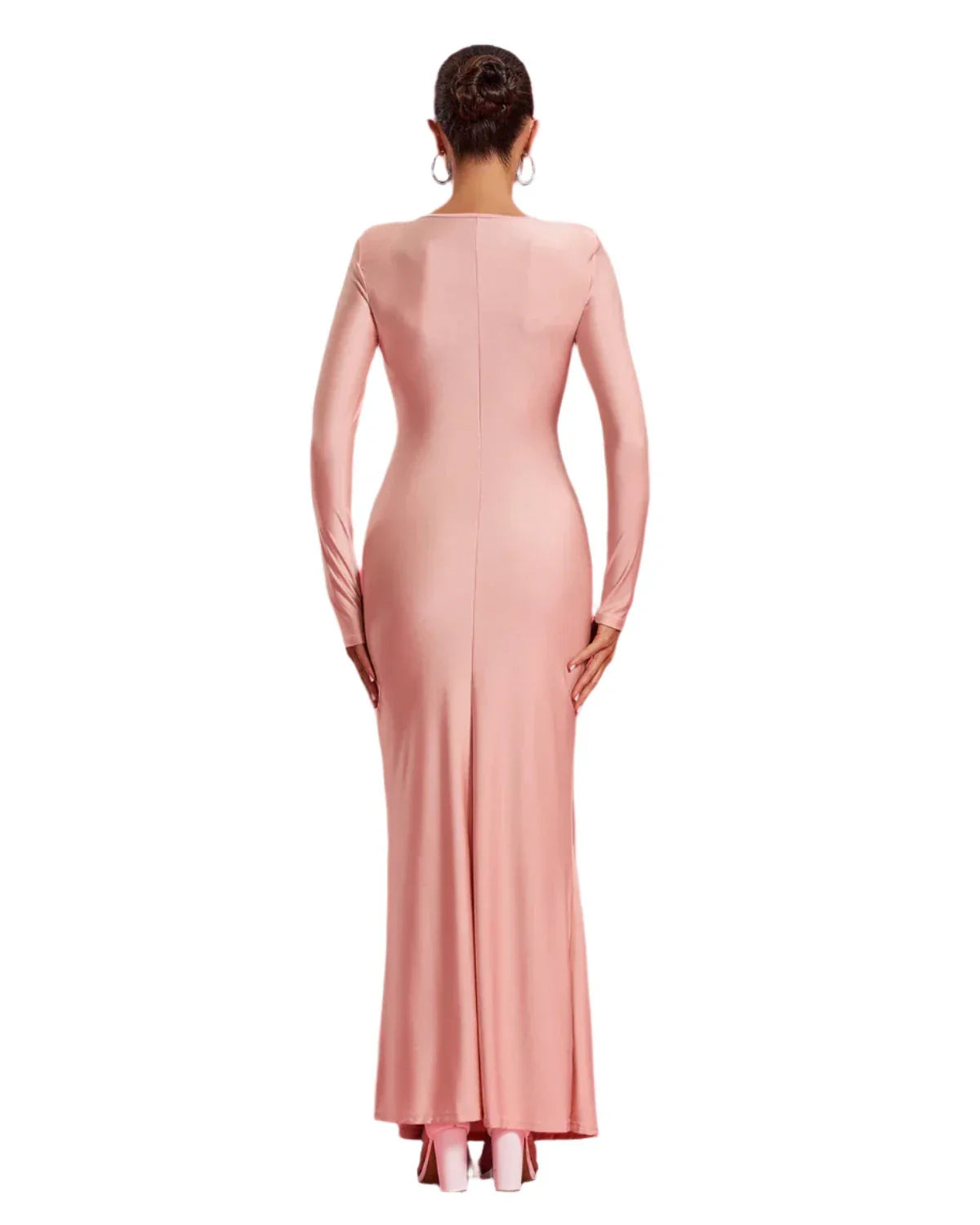 NEXT DAY DELIVERY ADELET Elegant Knotted Waist Pleated Maxi Dress
