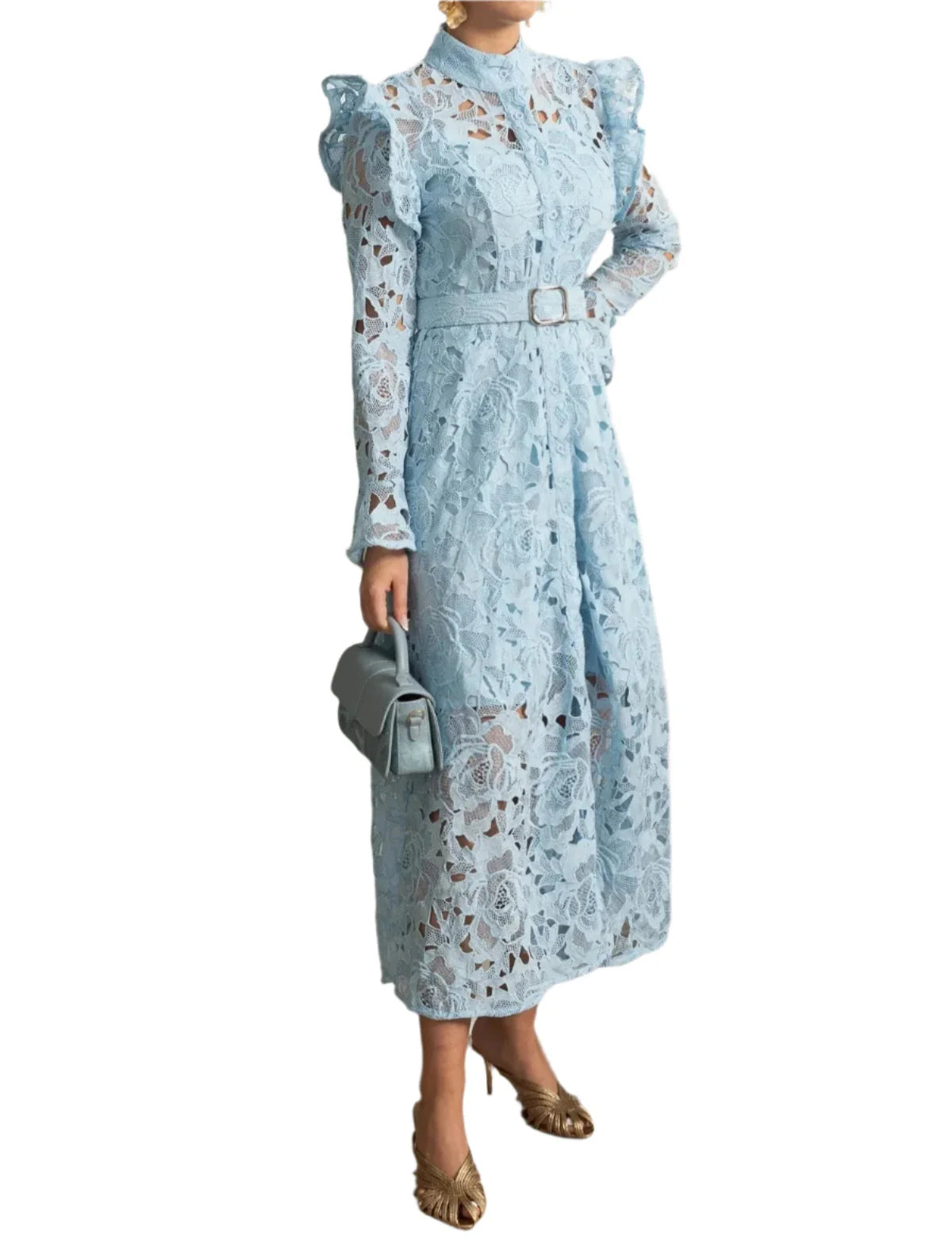 ALENA Lace Classic Midi Bodycon Dress
