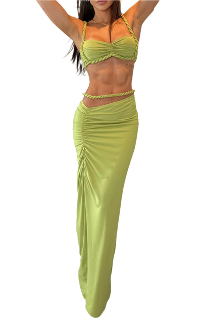 ALITZA Summer Sexy Bodycon Set GREEN