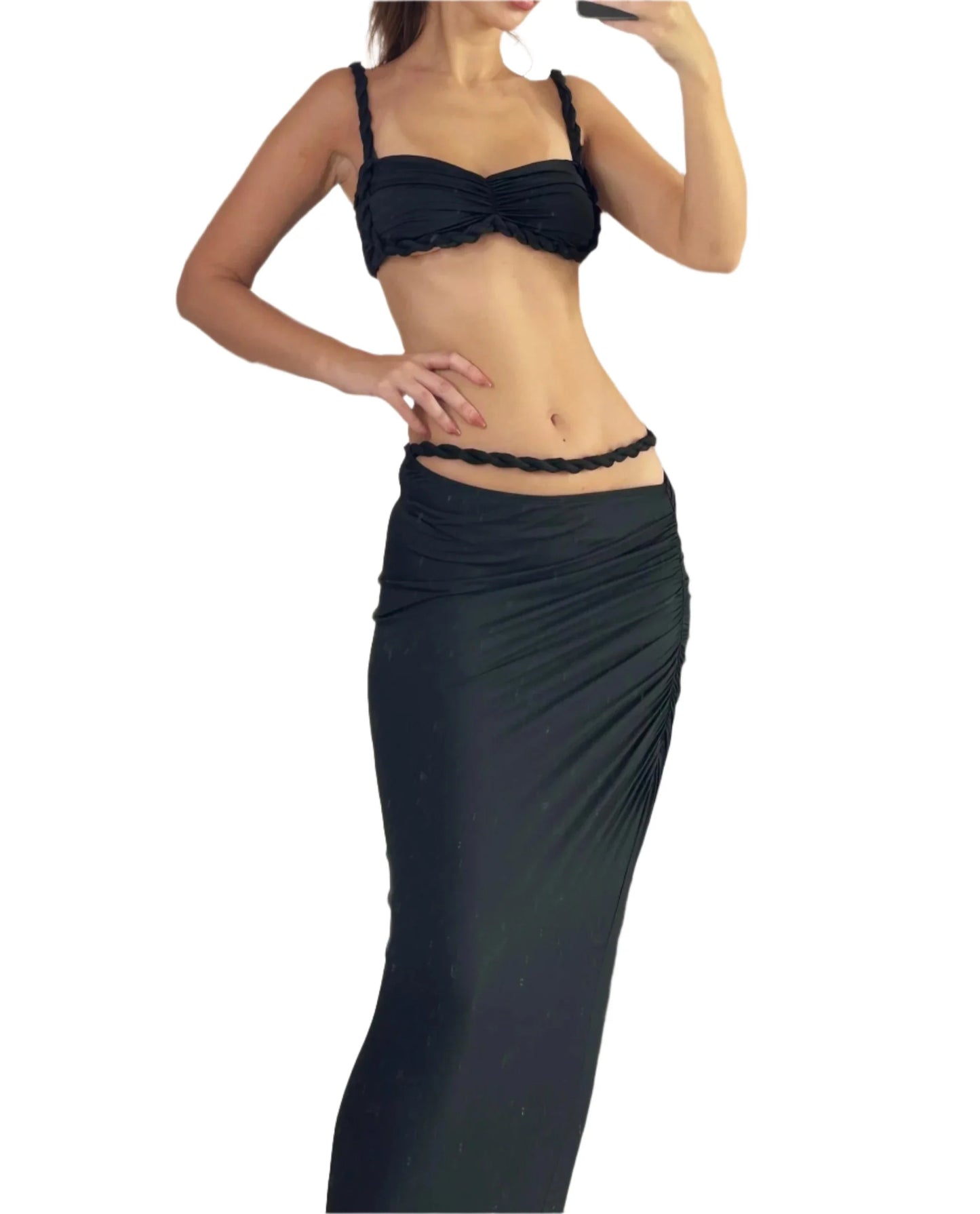 ALITZA Summer Sexy Bodycon Set BLACK