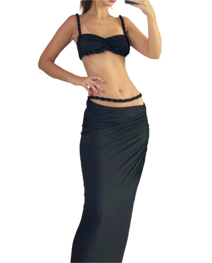 ALITZA Summer Sexy Bodycon Set BLACK