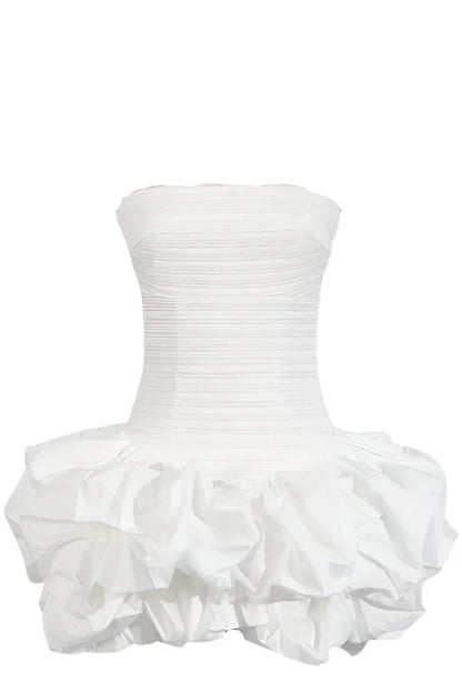ANAIS Strapless Mini Bodycon Dress WHITE