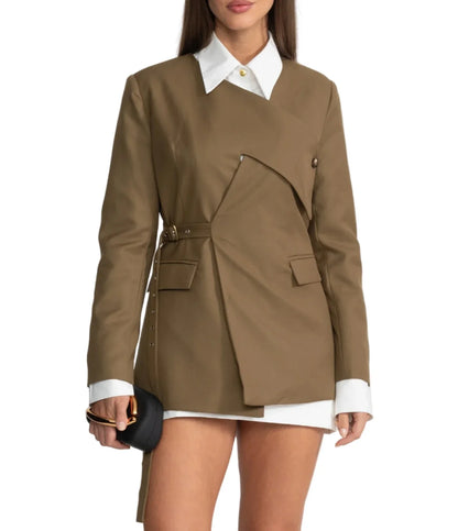 ANGELA ASYMMETRIC STRUCTURED BODYCON BLAZER