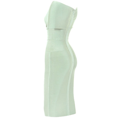 ANISA Off Shoulder Mid Sleeve Mini Bandage Dress
