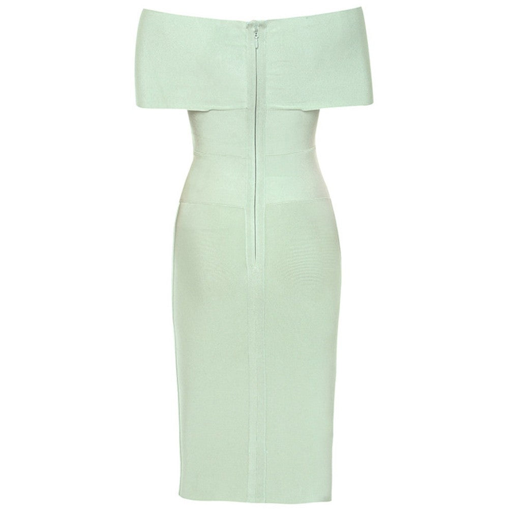 ANISA Off Shoulder Mid Sleeve Mini Bandage Dress