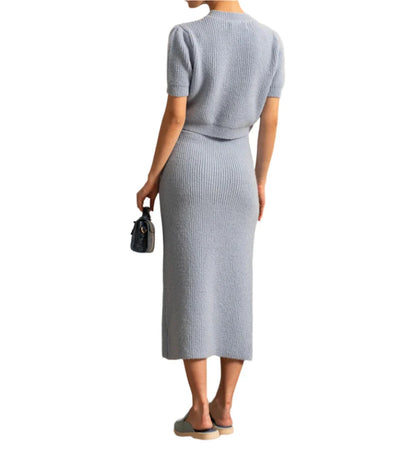 AZUR Classic Knit with Gold Buttons Set