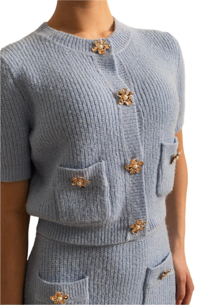 AZUR Classic Knit with Gold Buttons Set