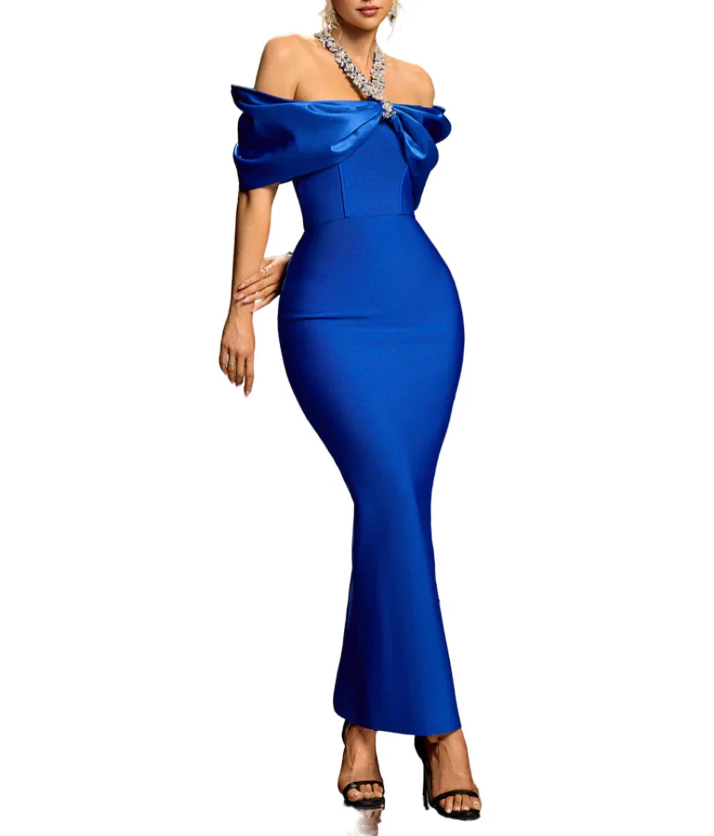 BIANCA Luxury Crystal Maxi Bandage Dress