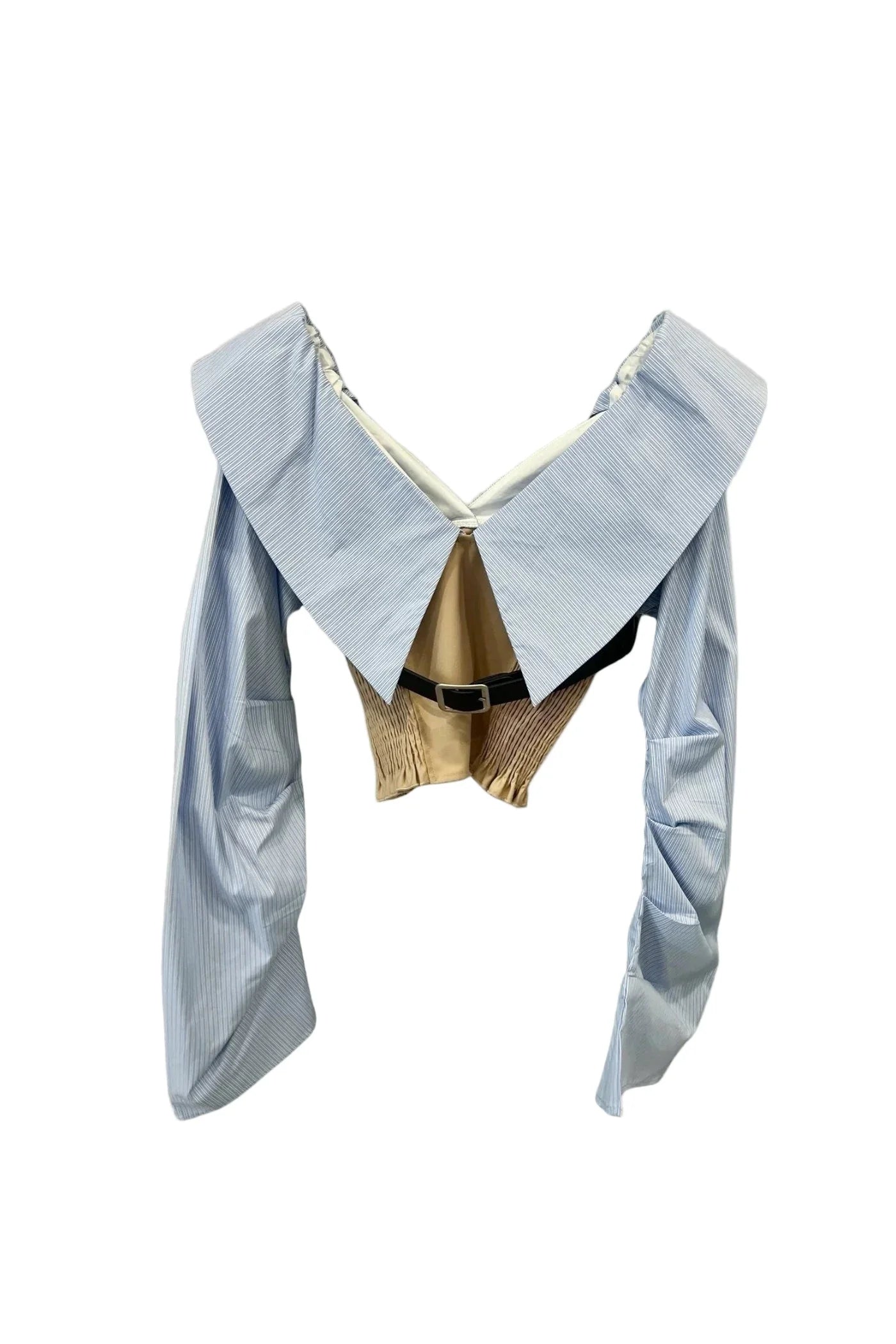 BINNAZ Crop Top and Wide Bodycon Pants Set