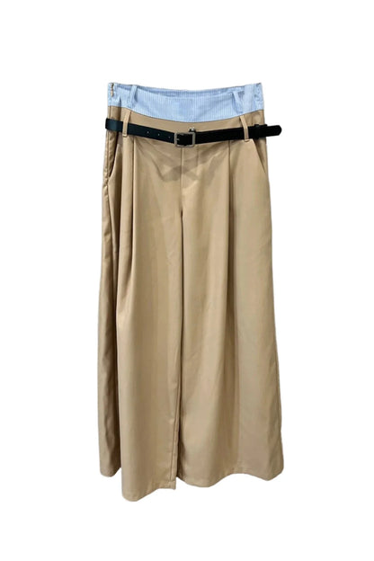 BINNAZ Crop Top and Wide Bodycon Pants Set