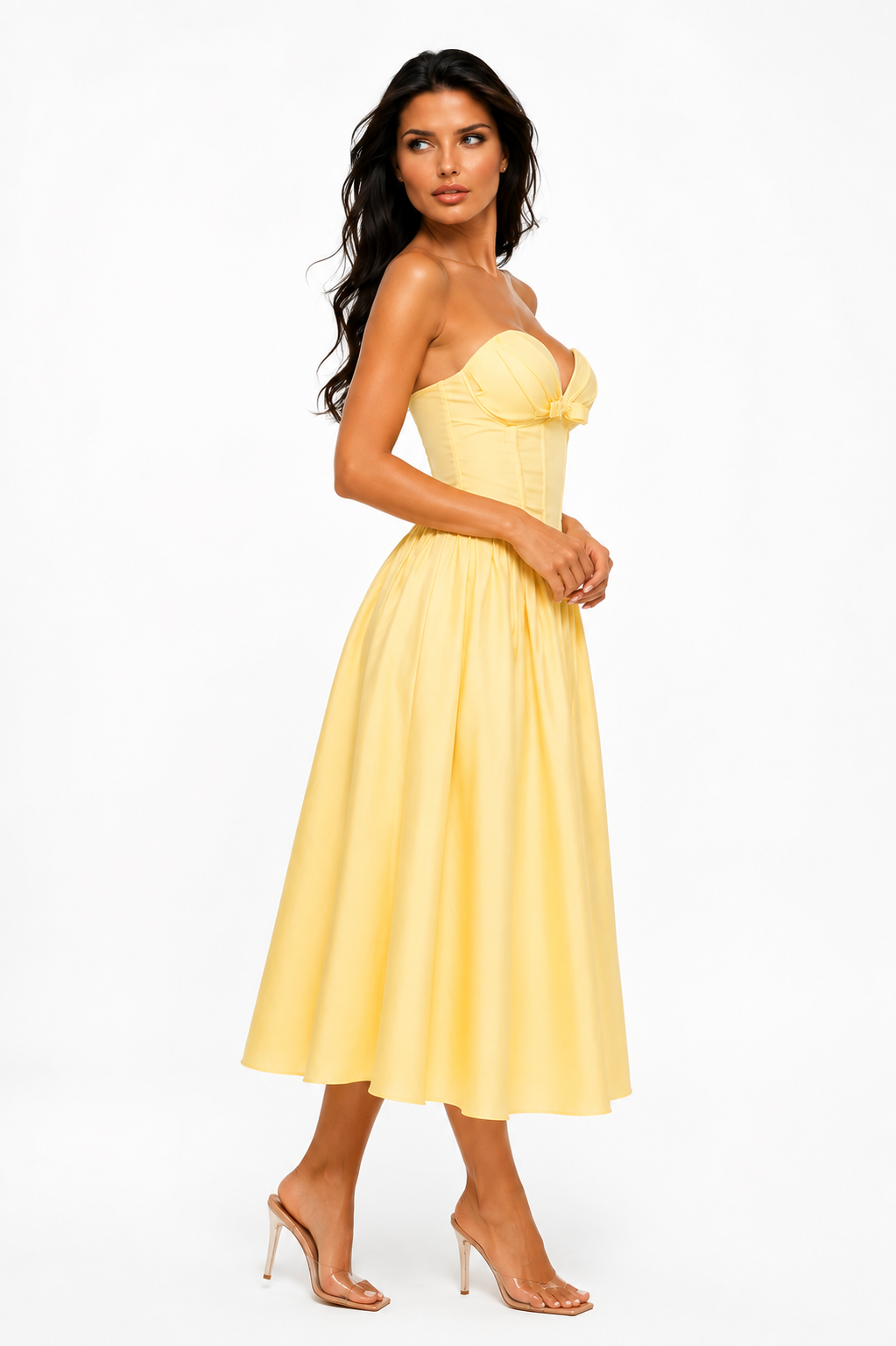 MIREYA LOVE LETTER MIDI DRESS