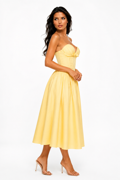 MIREYA LOVE LETTER MIDI DRESS