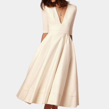 Joy | Women's A-Line Elegant Midi Dress