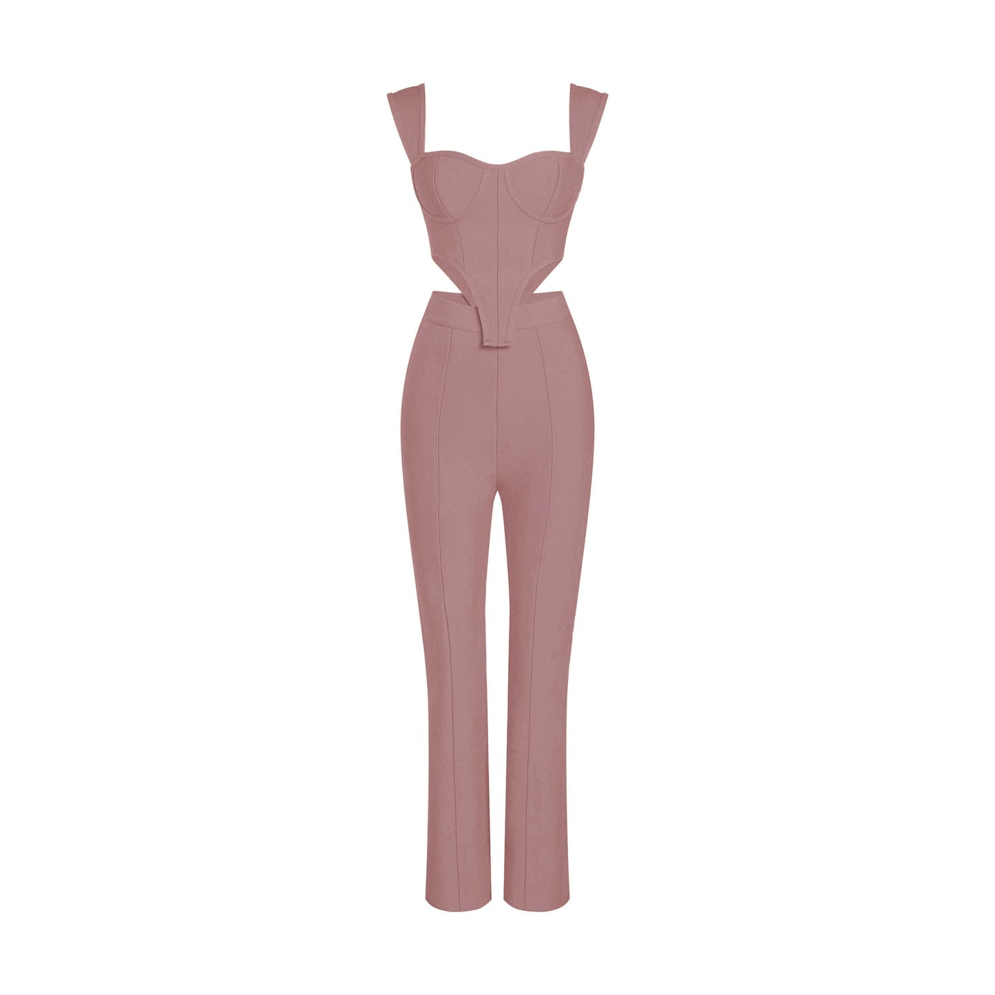 COSIMA Crop Top and Pants Bandage Set PINK