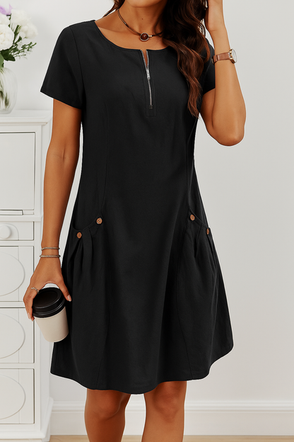 Clarissa™ | Summer Dress with Button Details