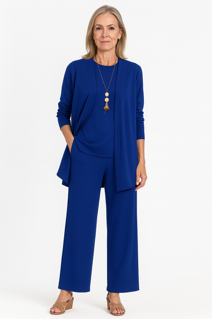 Blair | Women's 3-Piece Cardigan Tank Top & Wide Leg Pants Set