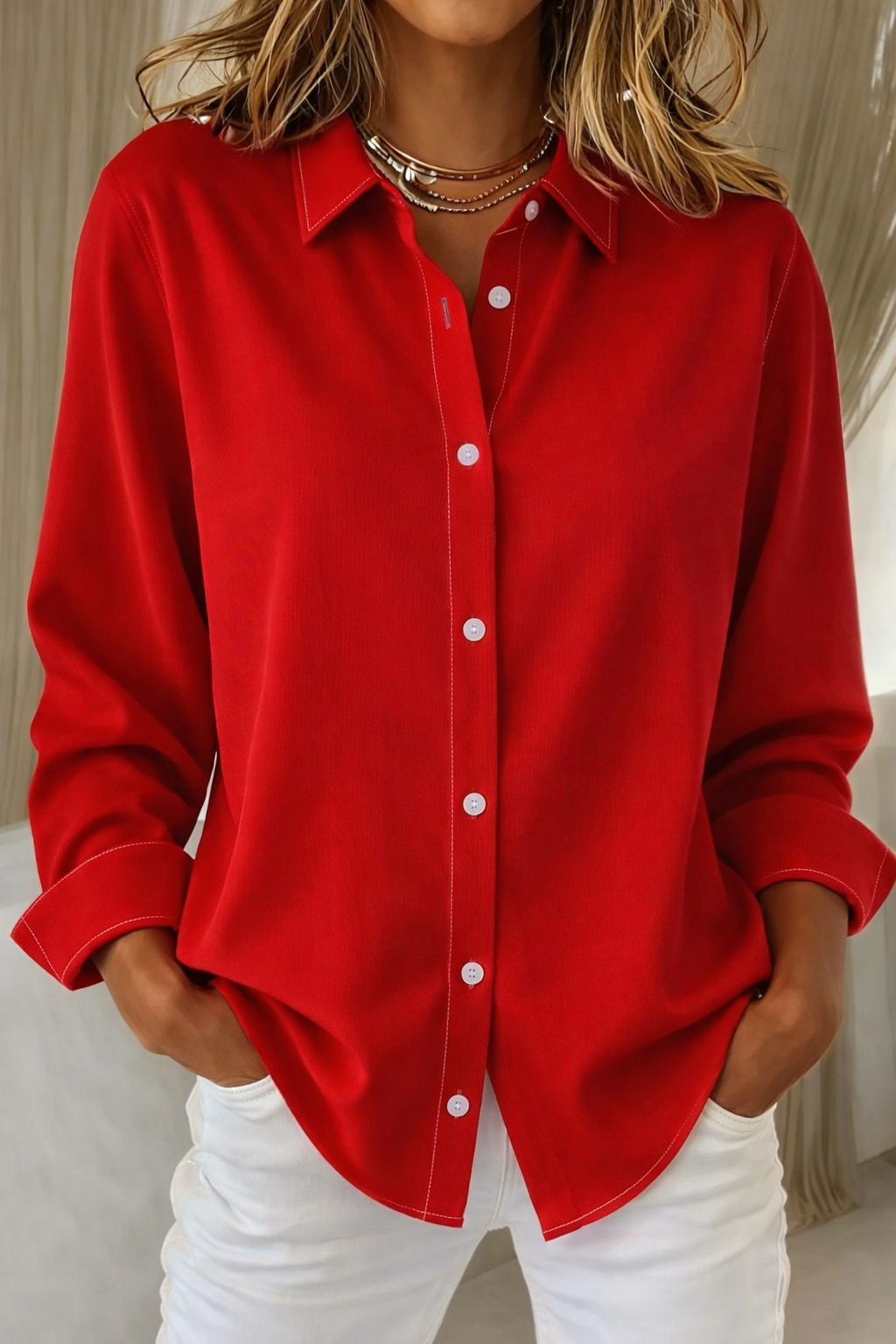 Sophie™ | Elegant Button Blouse