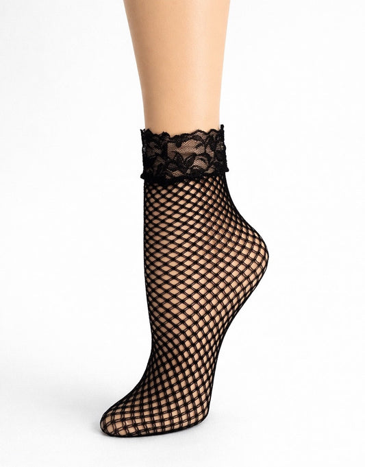 Classic Double Net Fishnet Lace Socks