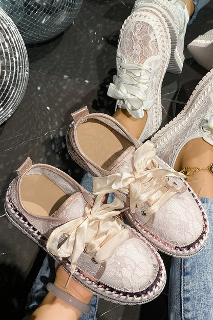 Allover Lace Platform Sneakers