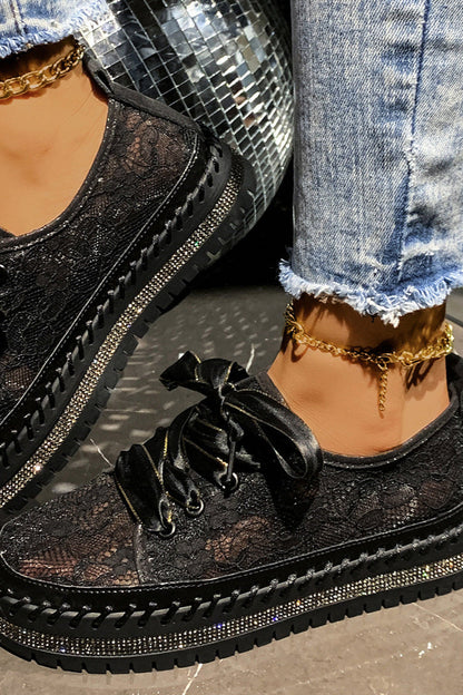 Allover Lace Platform Sneakers