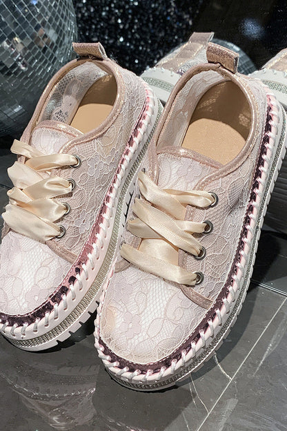 Allover Lace Platform Sneakers