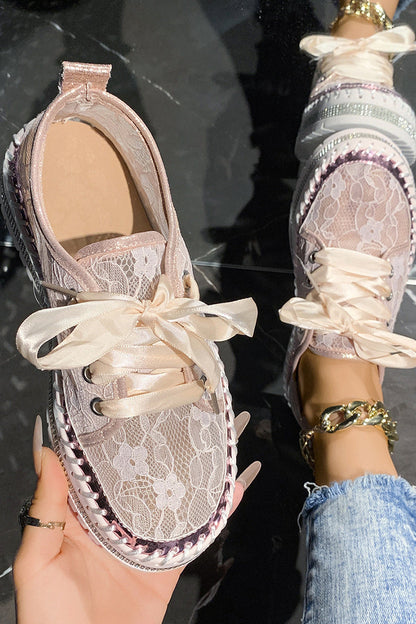 Allover Lace Platform Sneakers