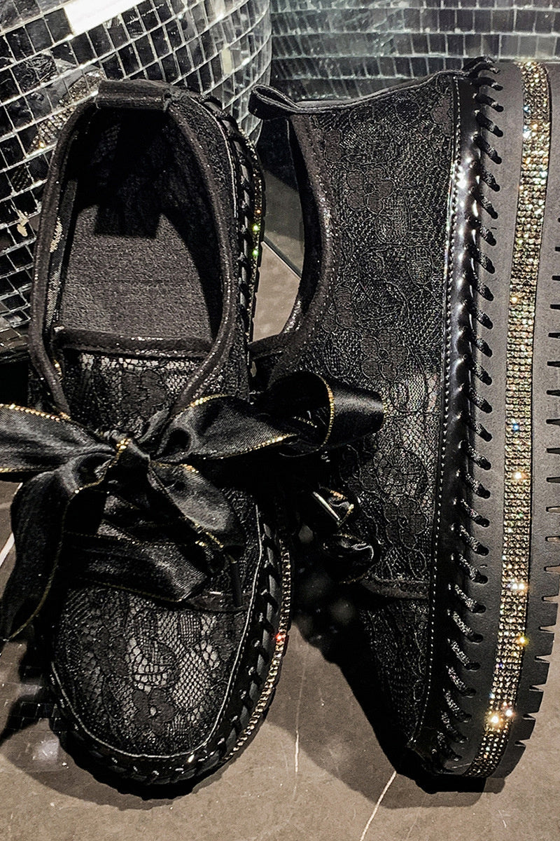 Allover Lace Platform Sneakers