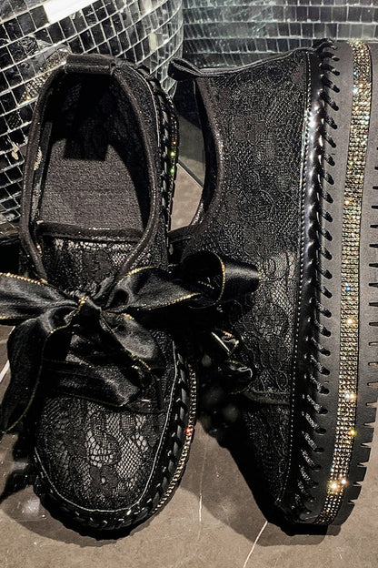 Allover Lace Platform Sneakers