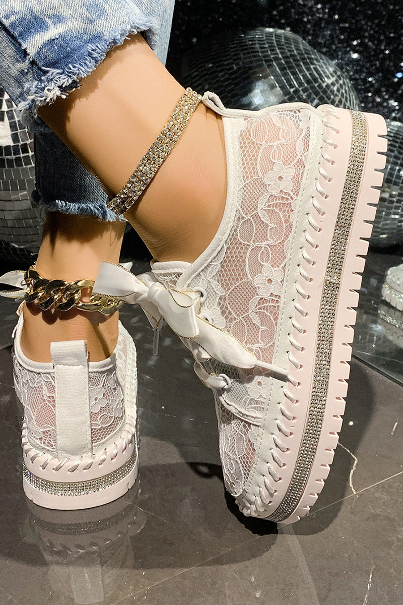 Allover Lace Platform Sneakers