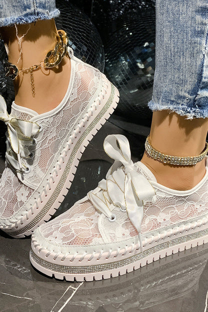 Allover Lace Platform Sneakers