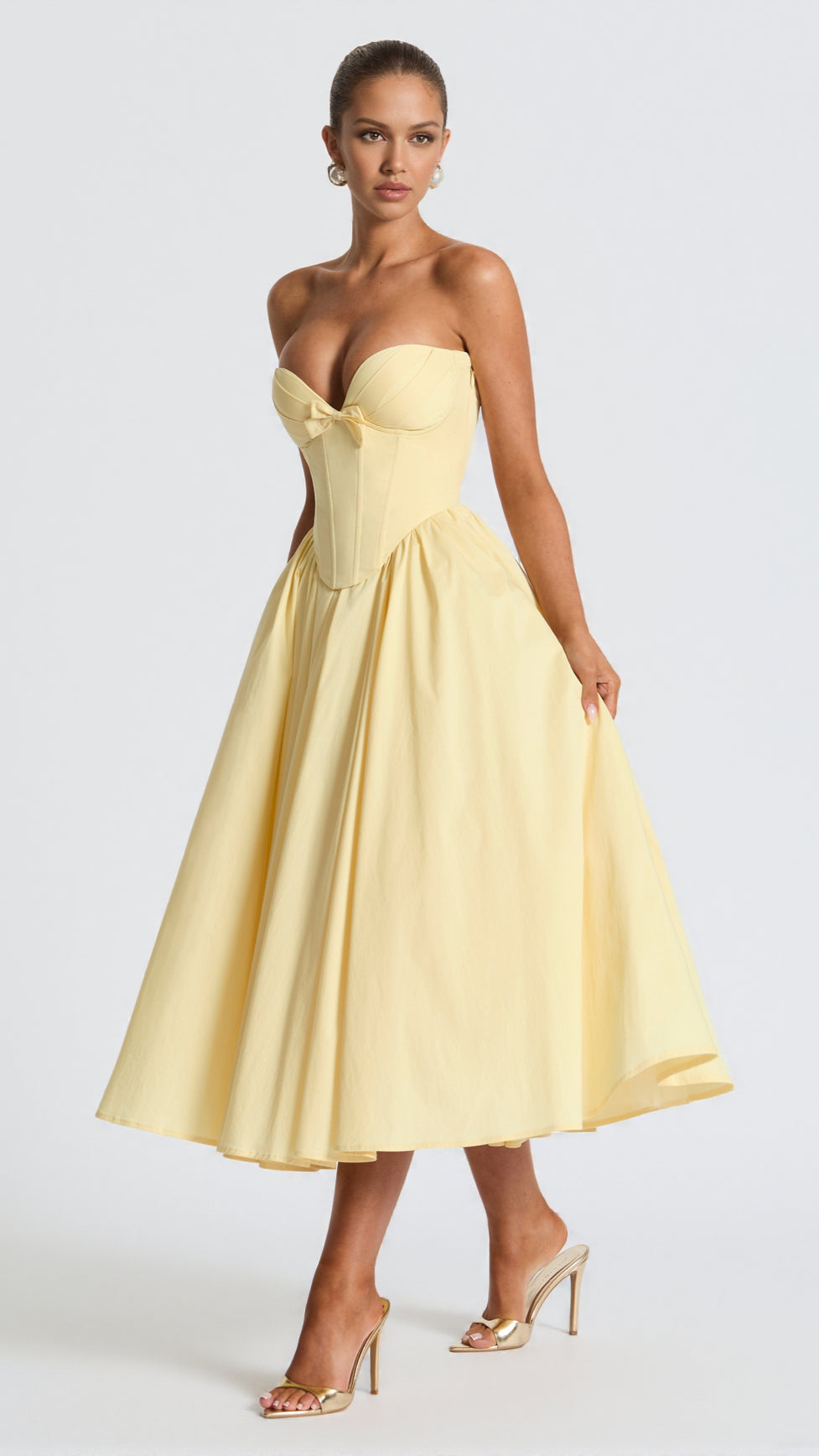 NEXT DAY DELIVERY Corset Midi Bodycon Dress