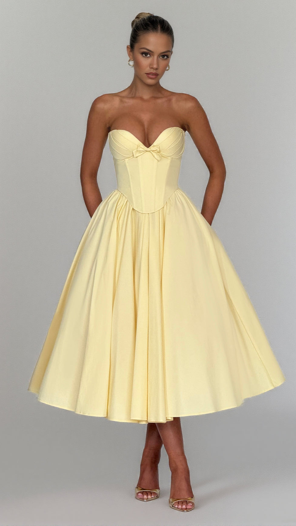 NEXT DAY DELIVERY Corset Midi Bodycon Dress