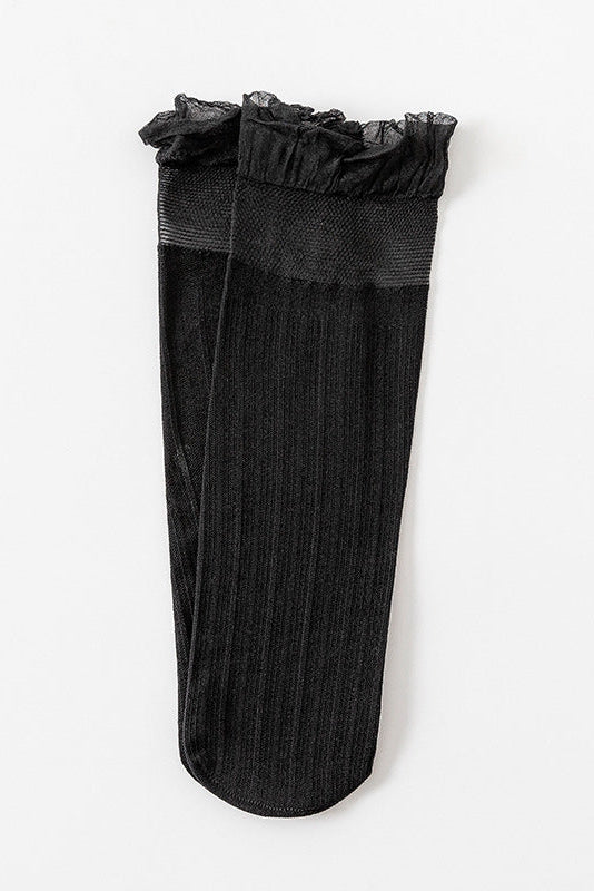 Sheer Ruffle Tulle Sock