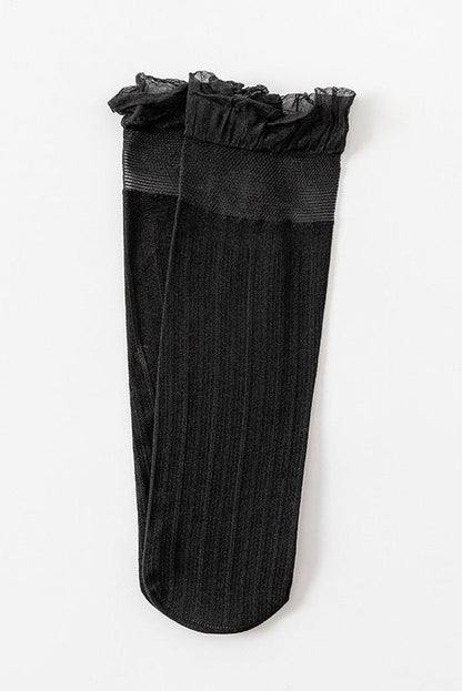 Sheer Ruffle Tulle Sock