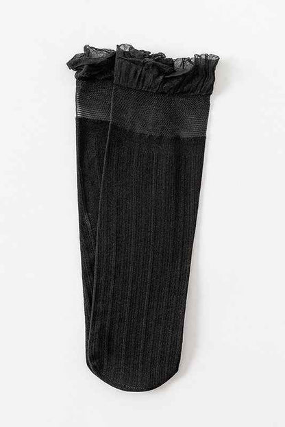 3-Pack Sheer Ruffle Tulle Sock