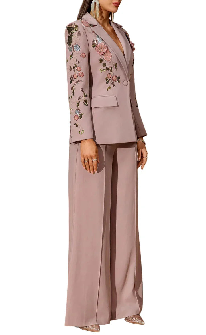 DALIA Sequins Embroidered Bodycon Suit