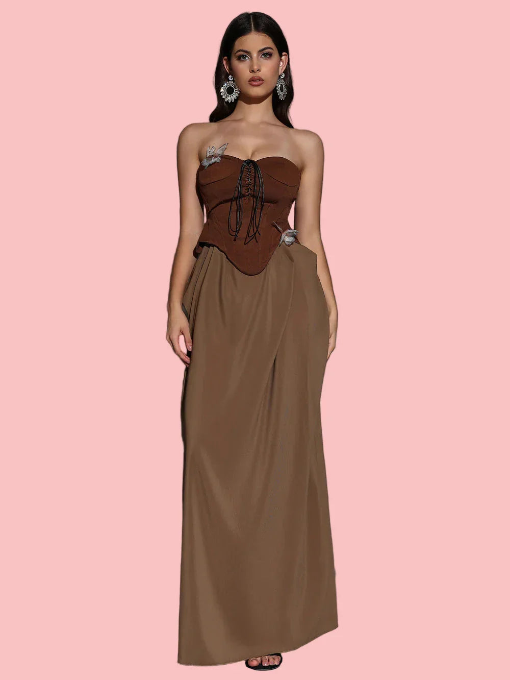 NEXT DAY DELIVERY DORIAN Corset Maxi Set
